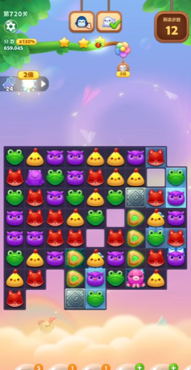 开心消消乐720怎么过