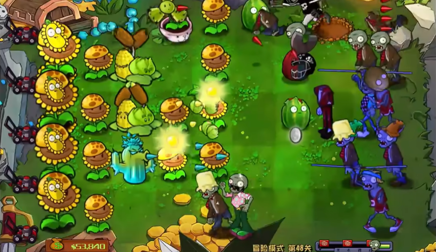 植物大战僵尸48关怎么过 植物大战僵尸48关怎么过