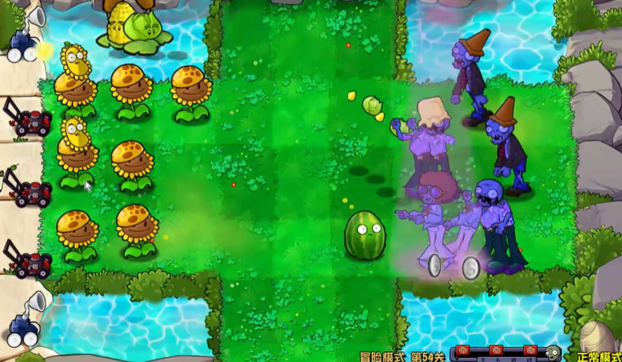 植物大战僵尸54怎么过 植物大战僵尸54怎么过