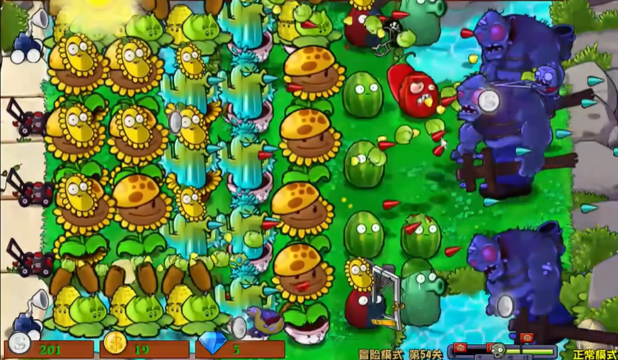 植物大战僵尸54怎么过 植物大战僵尸54怎么过