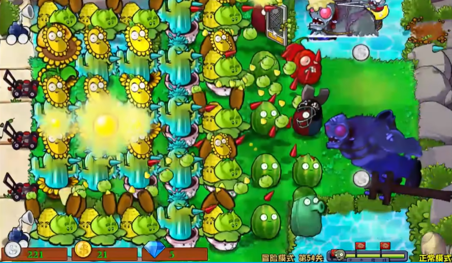 植物大战僵尸54怎么过 植物大战僵尸54怎么过