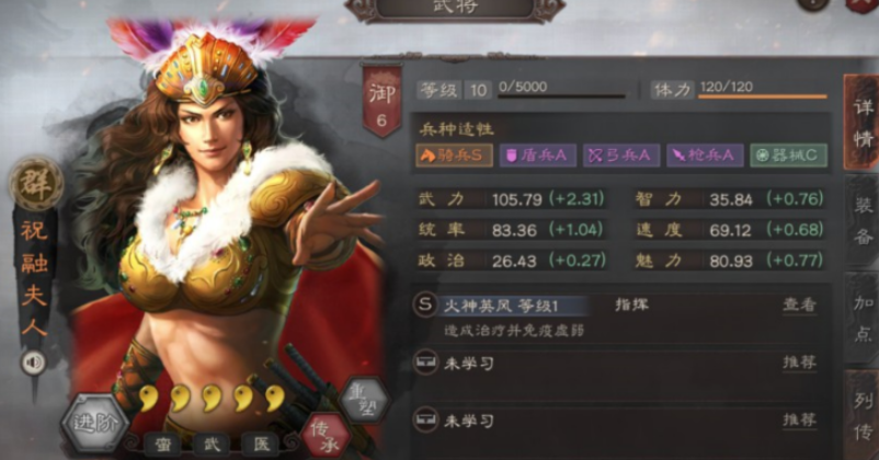 三国志战略版祝融夫人怎么搭配