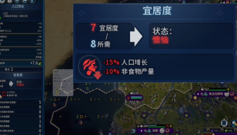 文明6宜居度影响什么